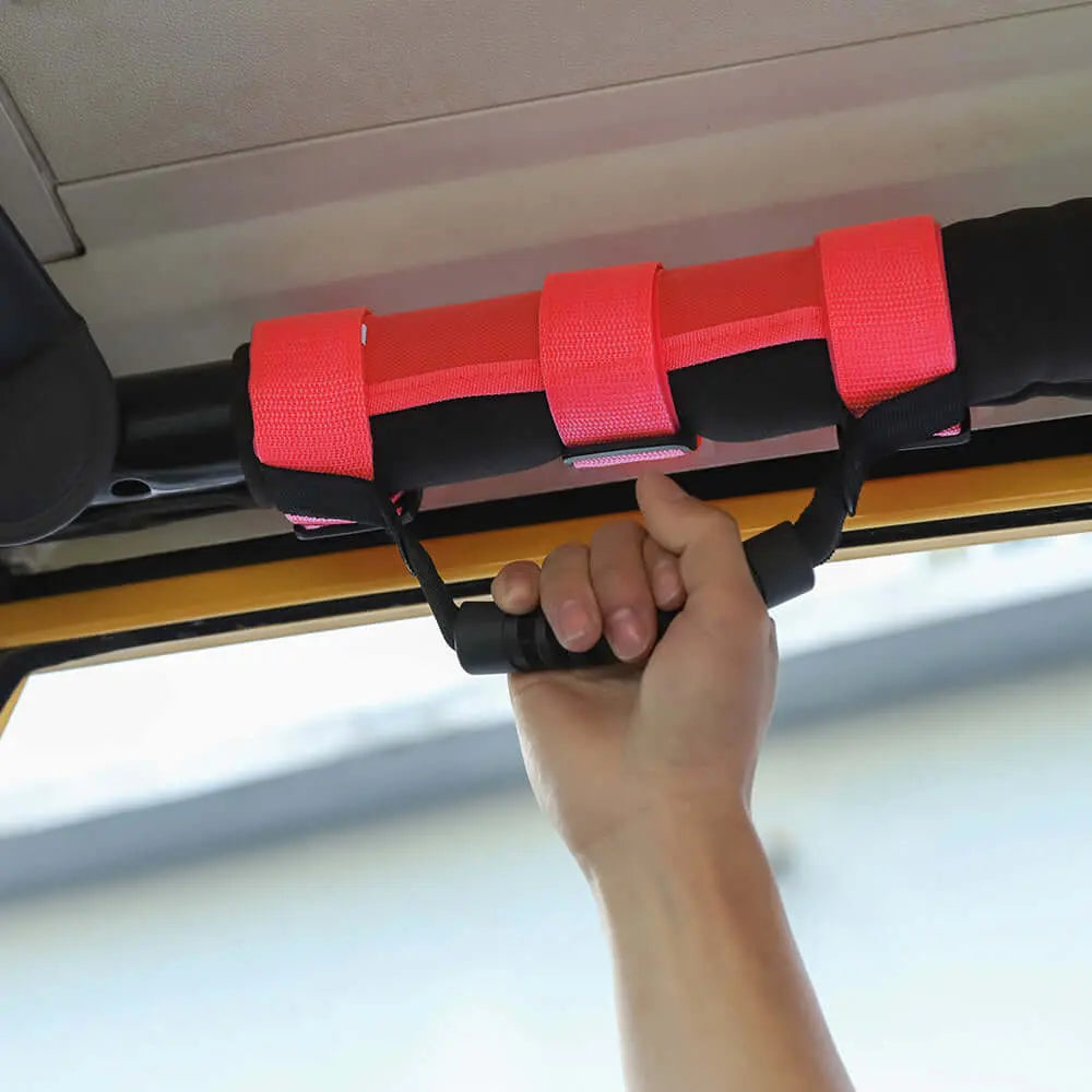 For Jeep Wrangler JK JL CJ YJ TJ JT 4PCS Top Roll Bar Grab Handles