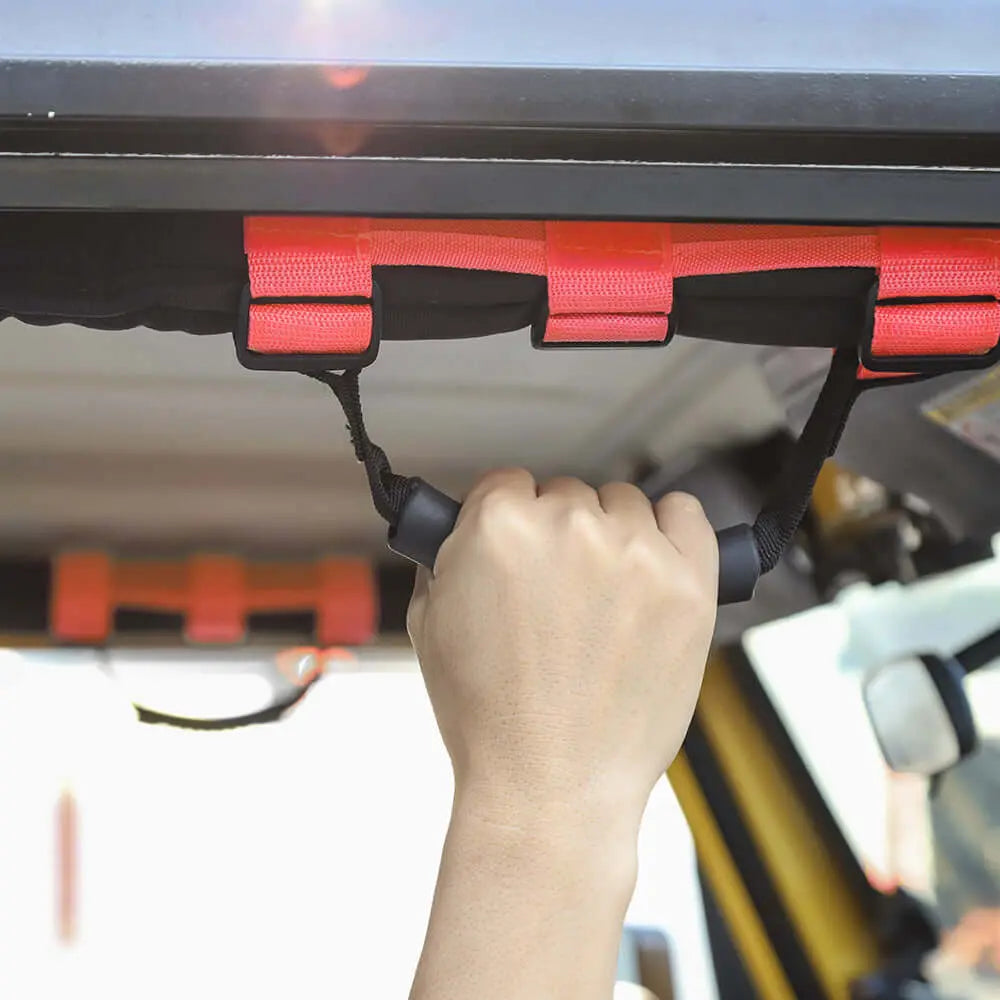 For Jeep Wrangler JK JL CJ YJ TJ JT 4PCS Top Roll Bar Grab Handles