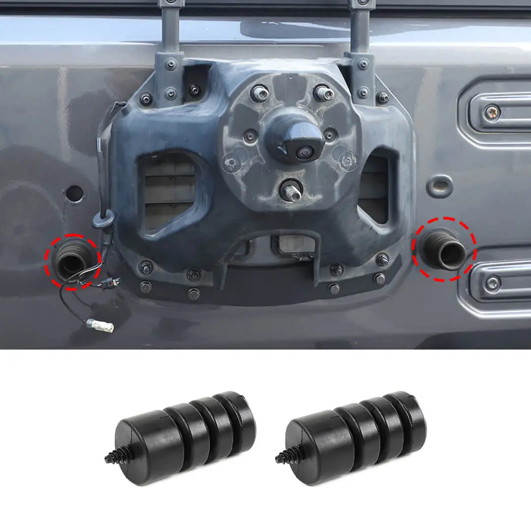 For Jeep Wrangler JK JL Exterior Rear Tailgate Spare Tire Mount Bumper Sleeve Molded