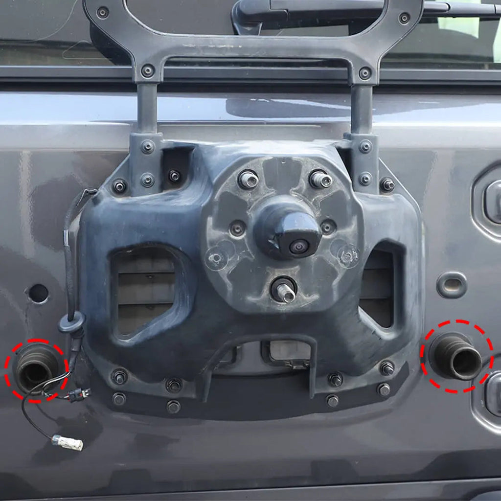 For Jeep Wrangler JK JL Exterior Rear Tailgate Spare Tire Mount Bumper Sleeve Molded