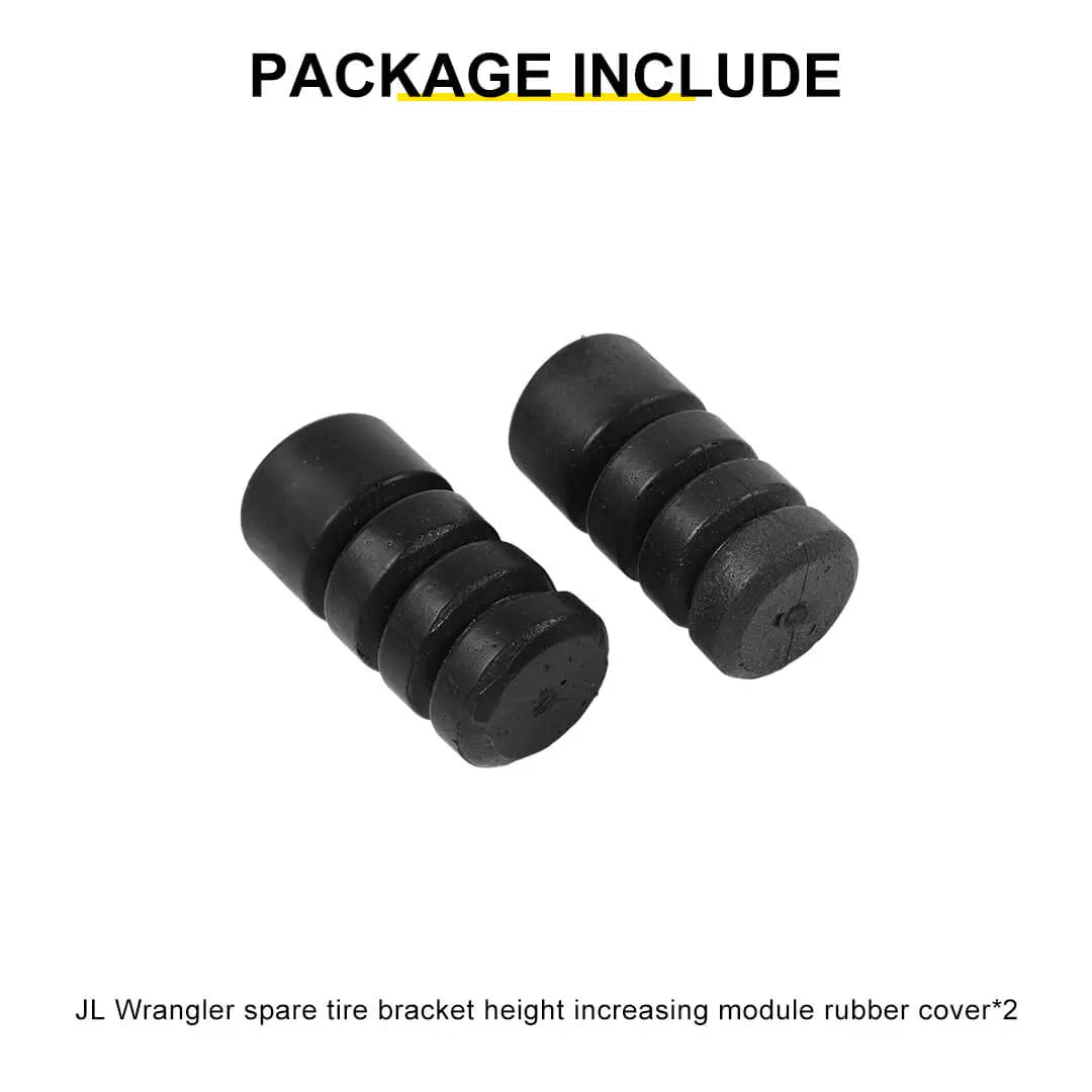 For Jeep Wrangler JK JL Exterior Rear Tailgate Spare Tire Mount Bumper Sleeve Molded