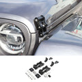 For Jeep Wrangler JK JL Gladiator JT Chain Hood Latch Catch Kit Black