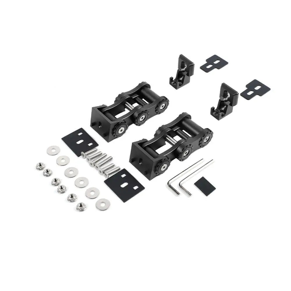 For Jeep Wrangler JK JL Gladiator JT Chain Hood Latch Catch Kit Black