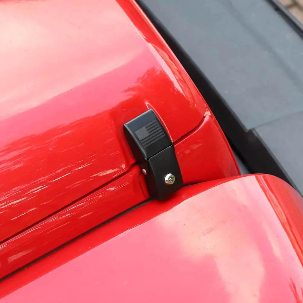 For Jeep Wrangler JK JL Gladiator JT Hood Latches Locking Catch Kit Aluminum Alloy