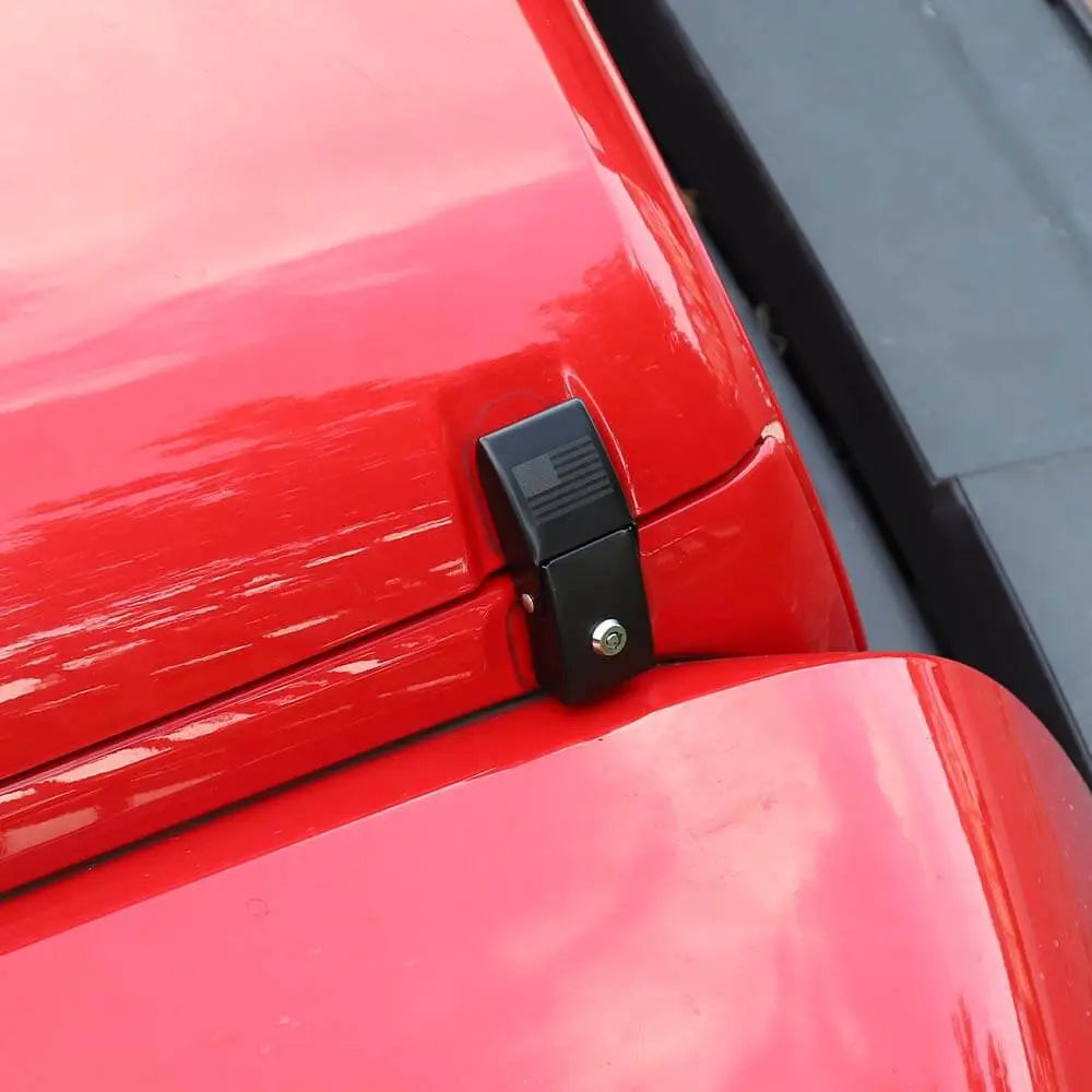 For Jeep Wrangler JK JL Gladiator JT Hood Latches Locking Catch Kit Aluminum Alloy