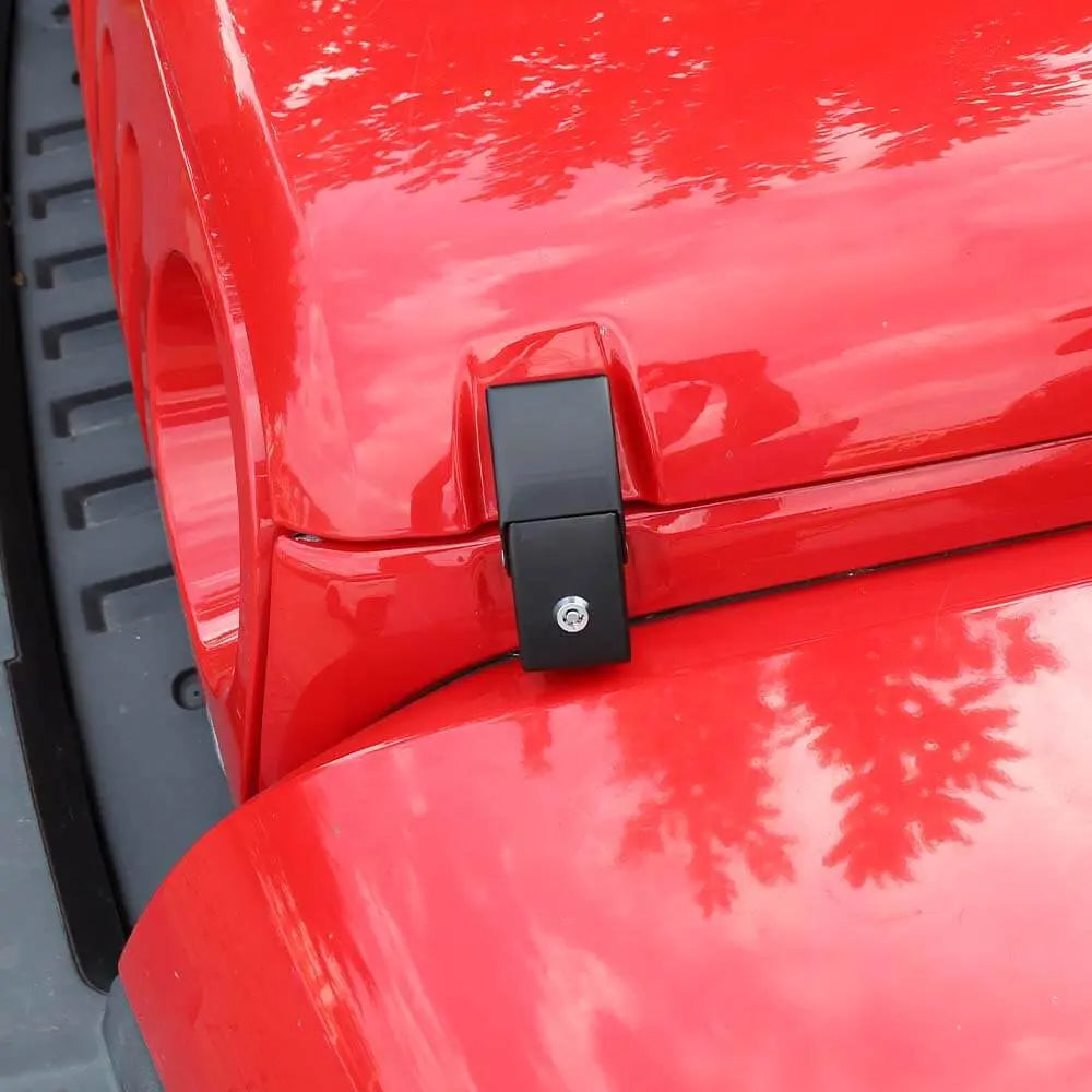 For Jeep Wrangler JK JL Gladiator JT Hood Latches Locking Catch Kit Aluminum Alloy