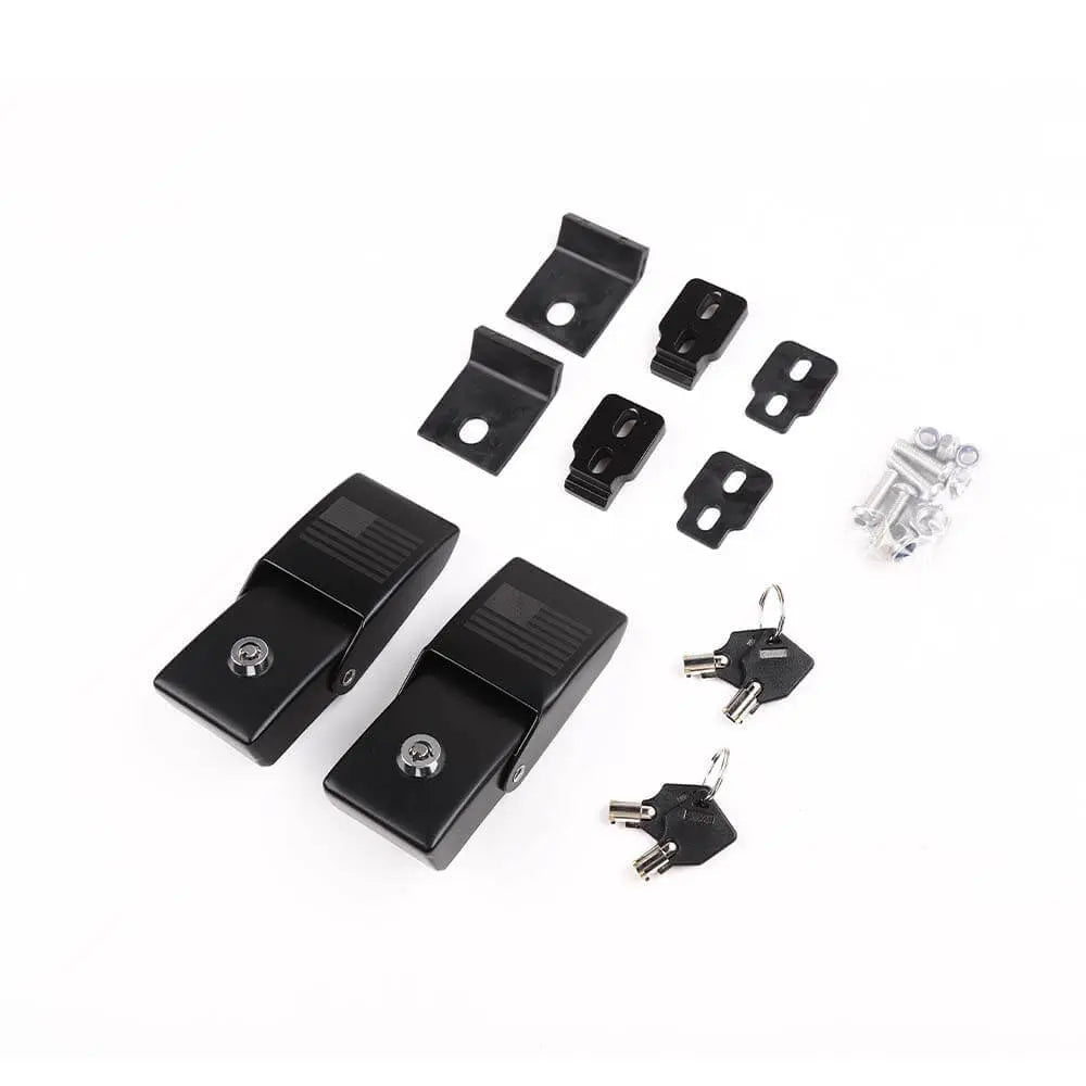 For Jeep Wrangler JK JL Gladiator JT Hood Latches Locking Catch Kit Aluminum Alloy