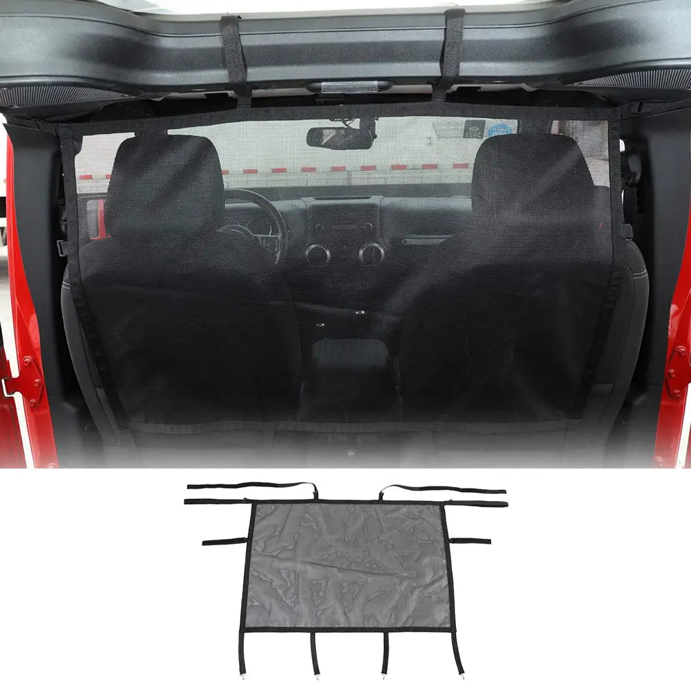 For Jeep Wrangler JK JL Gladiator JT Rear Seat Divider Net Mesh Cargo Net Dog Car Barrier
