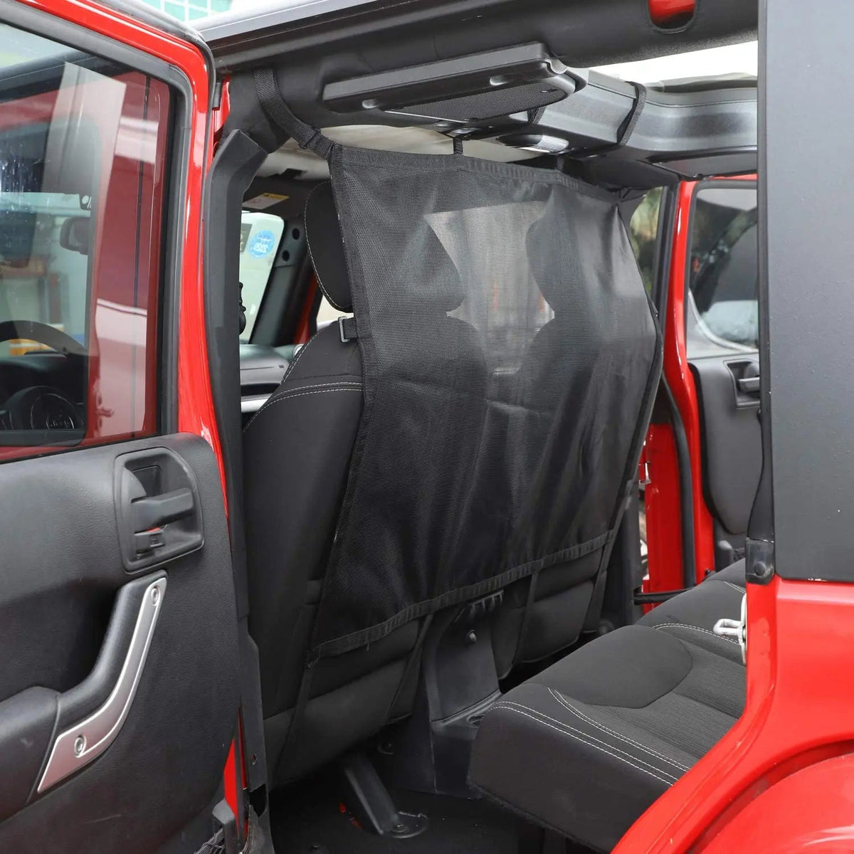 For Jeep Wrangler JK JL Gladiator JT Rear Seat Divider Net Mesh Cargo Net Dog Car Barrier