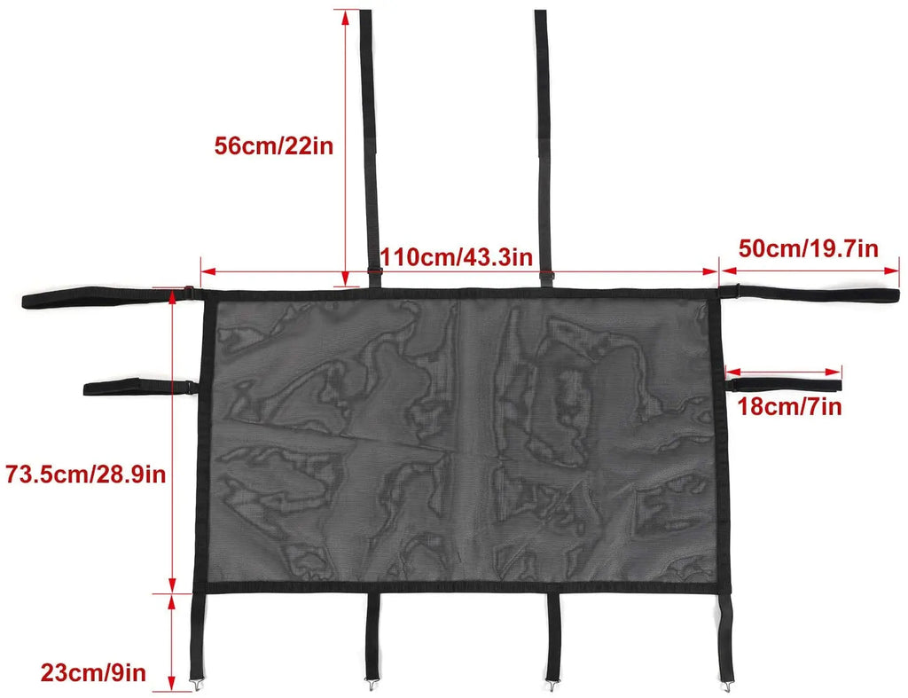For Jeep Wrangler JK JL Gladiator JT Rear Seat Divider Net Mesh Cargo Net Dog Car Barrier