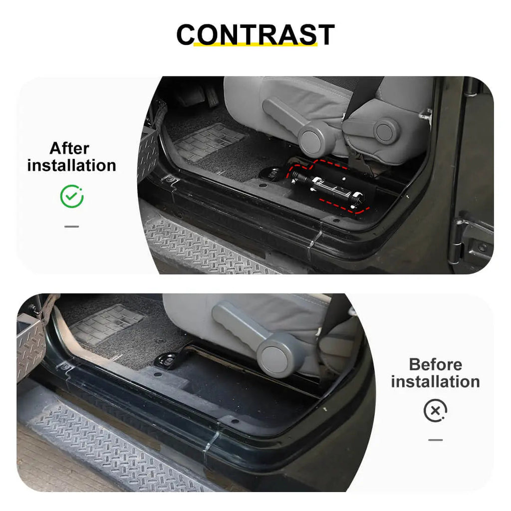 For Jeep Wrangler JK JL Interior Multifunctional Flashlight Safety Hammer Bracket Accessories