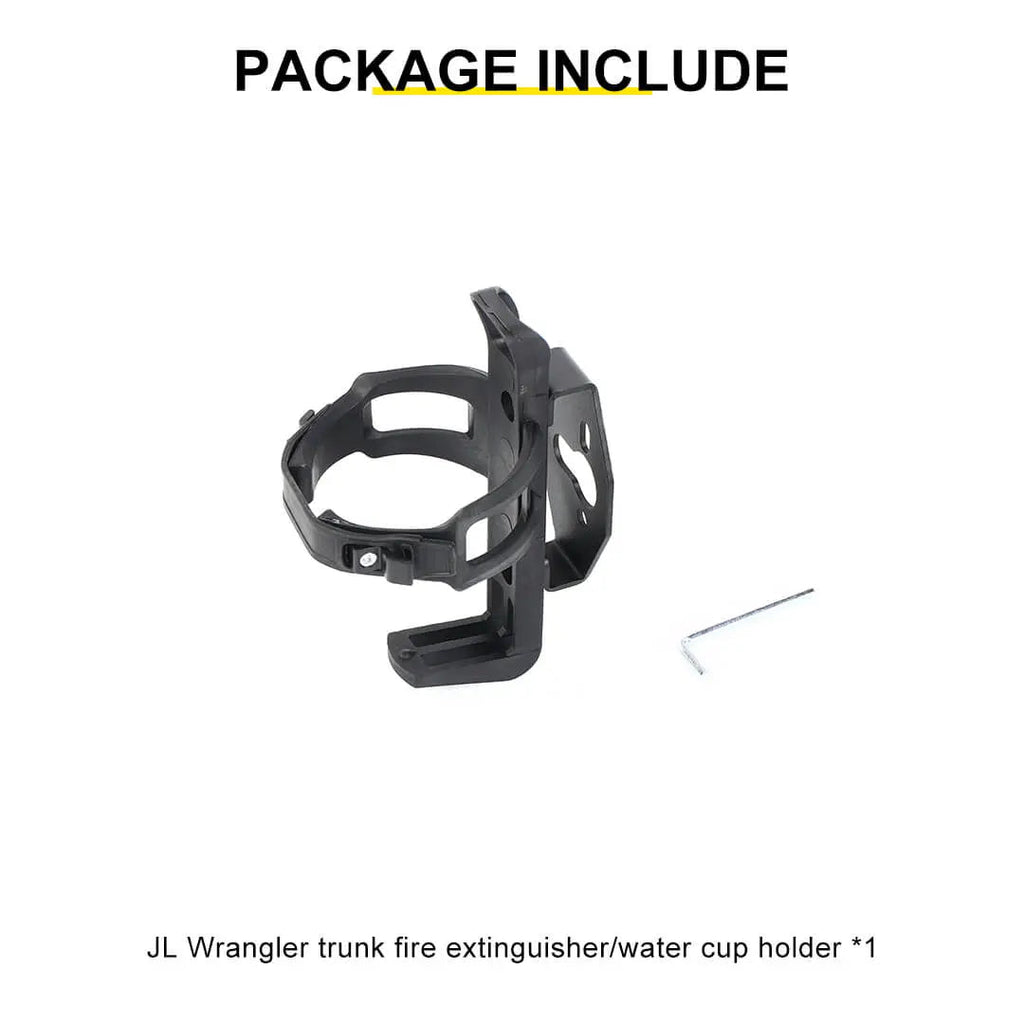 For Jeep Wrangler JK JL Interior Rear Cargo Trunk Fire Extinguisher Cup Holder Stand Support