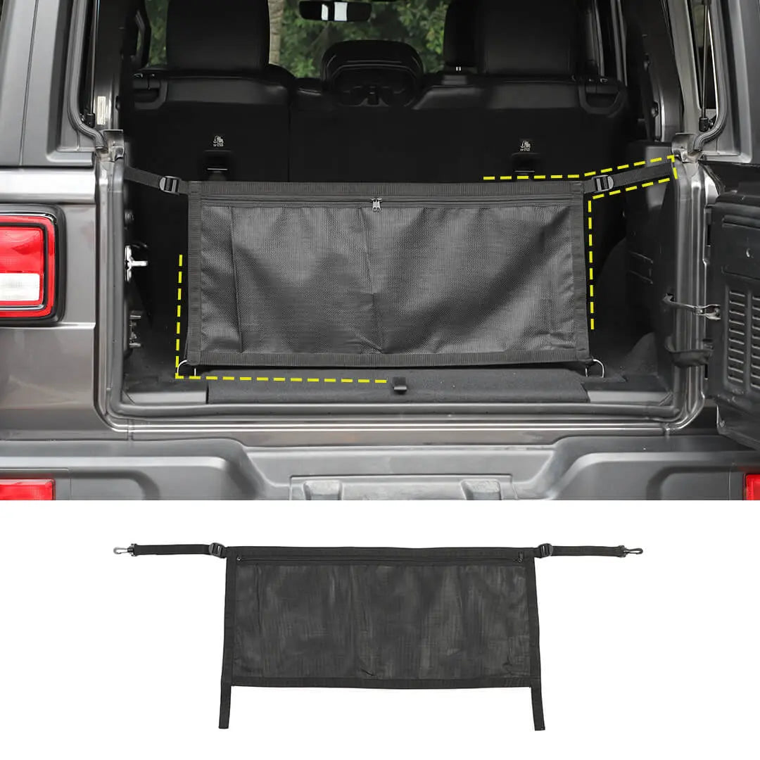For Jeep Wrangler JK JL Interior Rear Trunk Cargo Shielded Isolation Net Cover