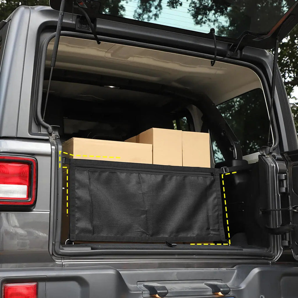 For Jeep Wrangler JK JL Interior Rear Trunk Cargo Shielded Isolation Net Cover
