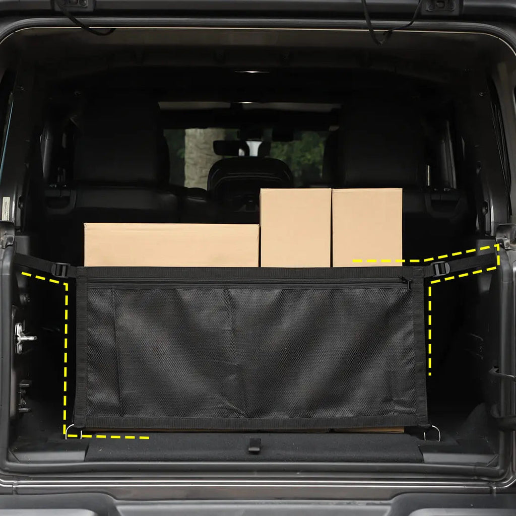 For Jeep Wrangler JK JL Interior Rear Trunk Cargo Shielded Isolation Net Cover