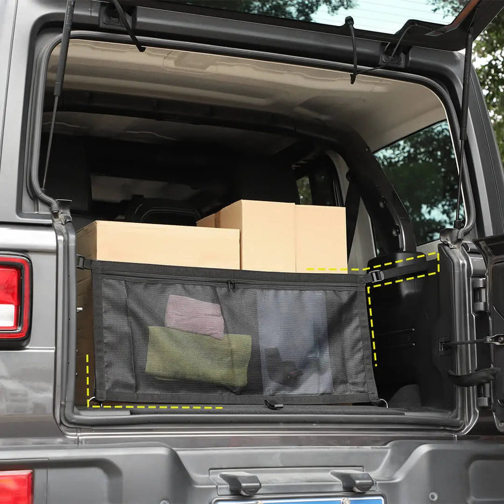 For Jeep Wrangler JK JL Interior Rear Trunk Cargo Shielded Isolation Net Cover