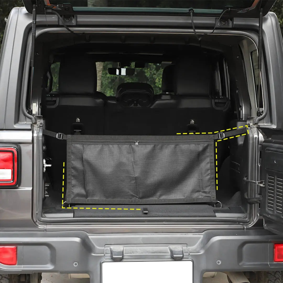 For Jeep Wrangler JK JL Interior Rear Trunk Cargo Shielded Isolation Net Cover