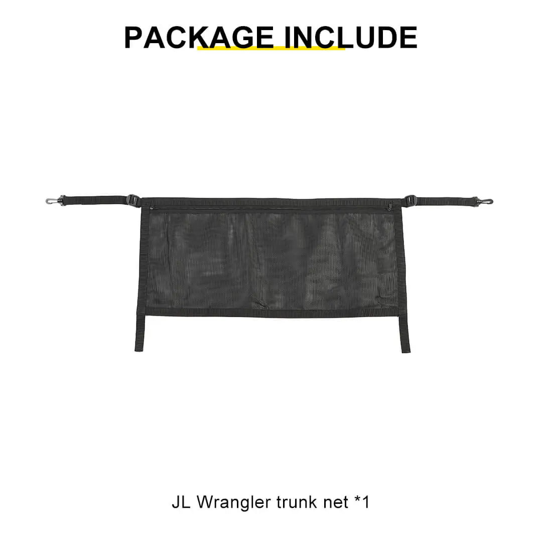 For Jeep Wrangler JK JL Interior Rear Trunk Cargo Shielded Isolation Net Cover