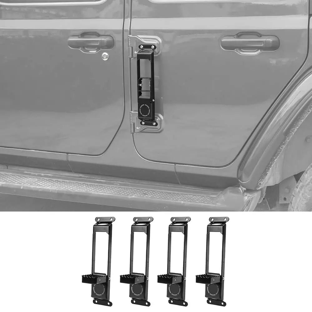For Jeep Wrangler JK JL JT US-Flag Door Hinge Step Foot Peg Metal Foldable Foot Pedal Car Accessories