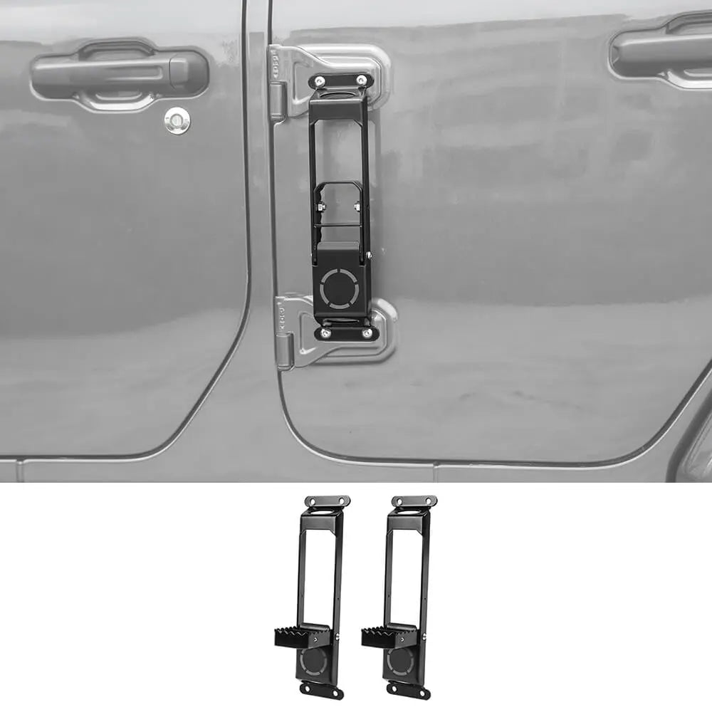 For Jeep Wrangler JK JL JT US-Flag Door Hinge Step Foot Peg Metal Foldable Foot Pedal Car Accessories