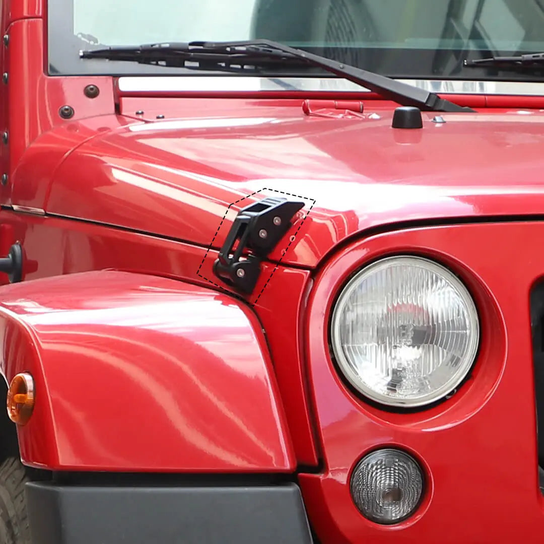 For Jeep Wrangler JK JL JT Exterior Engine Hood Latch Catch Buckle Lock (2 pcs)