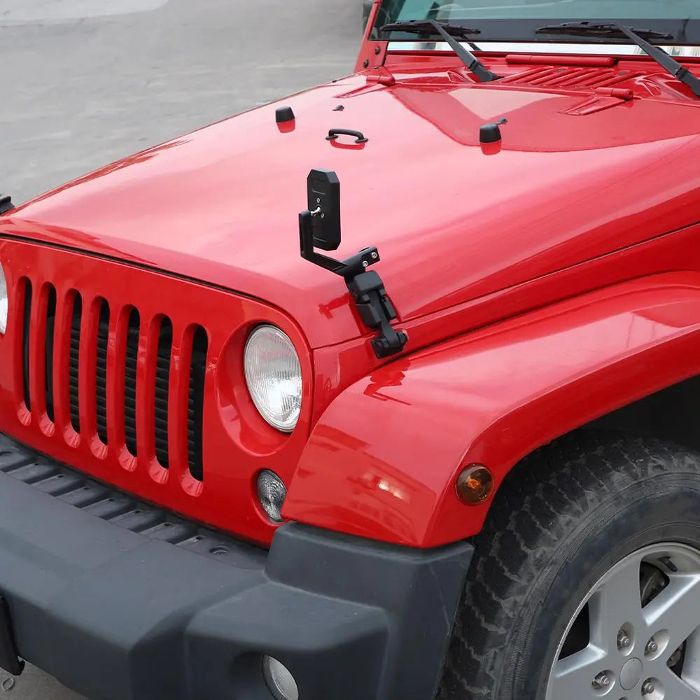 For Jeep Wrangler JK/JL/JT Hood Latch Reversing Rearview Mirror