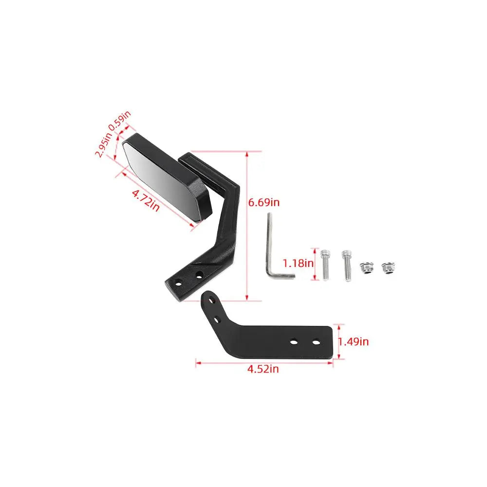 For Jeep Wrangler JK/JL/JT Hood Latch Reversing Rearview Mirror