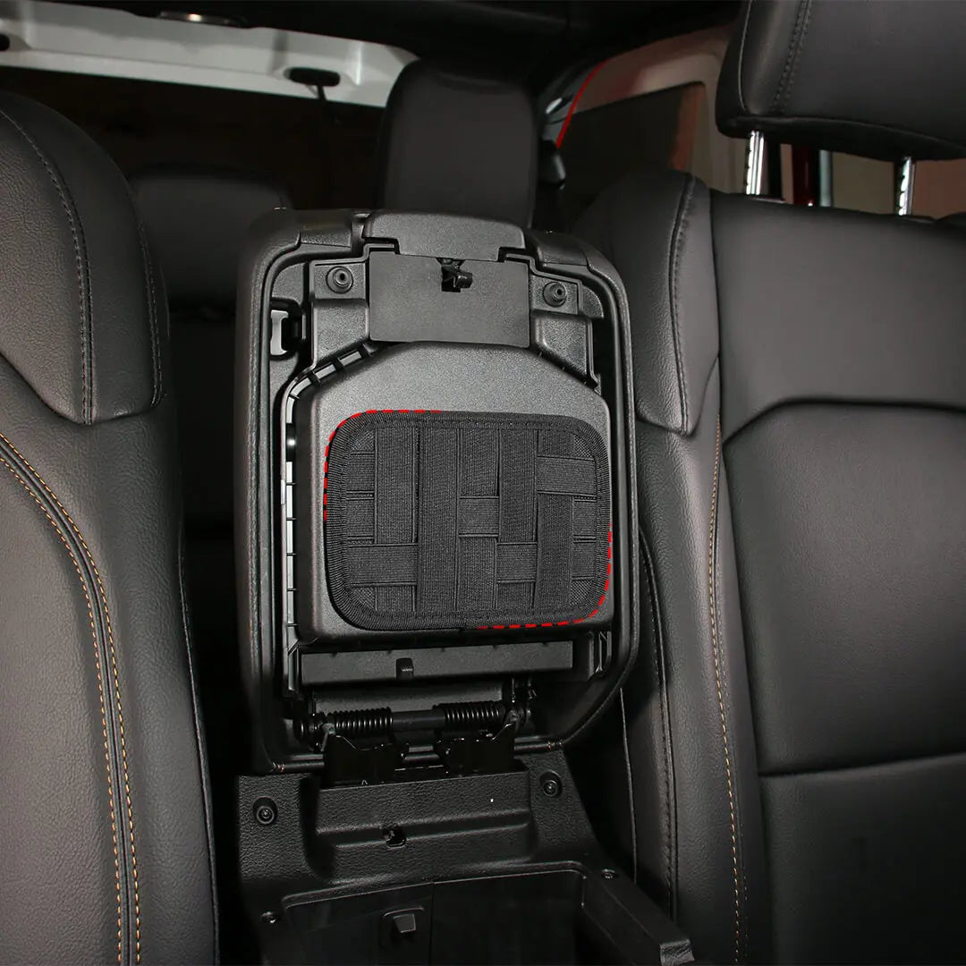 For Jeep Wrangler JK JL JT Interior Armrest Box Hanging Elastic Grid Woven Board Accessories