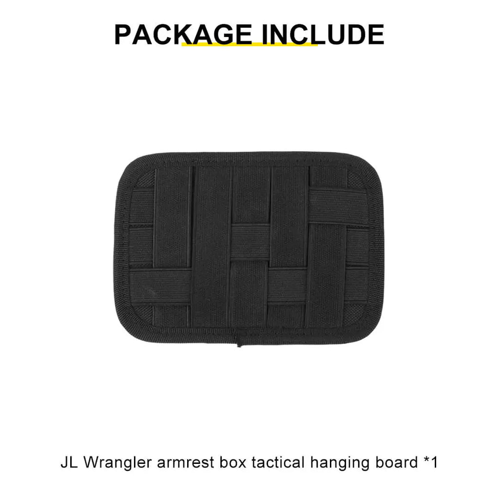 For Jeep Wrangler JK JL JT Interior Armrest Box Hanging Elastic Grid Woven Board Accessories