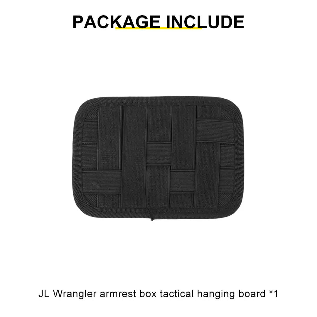 For Jeep Wrangler JK JL JT Interior Armrest Box Hanging Elastic Grid Woven Board Accessories