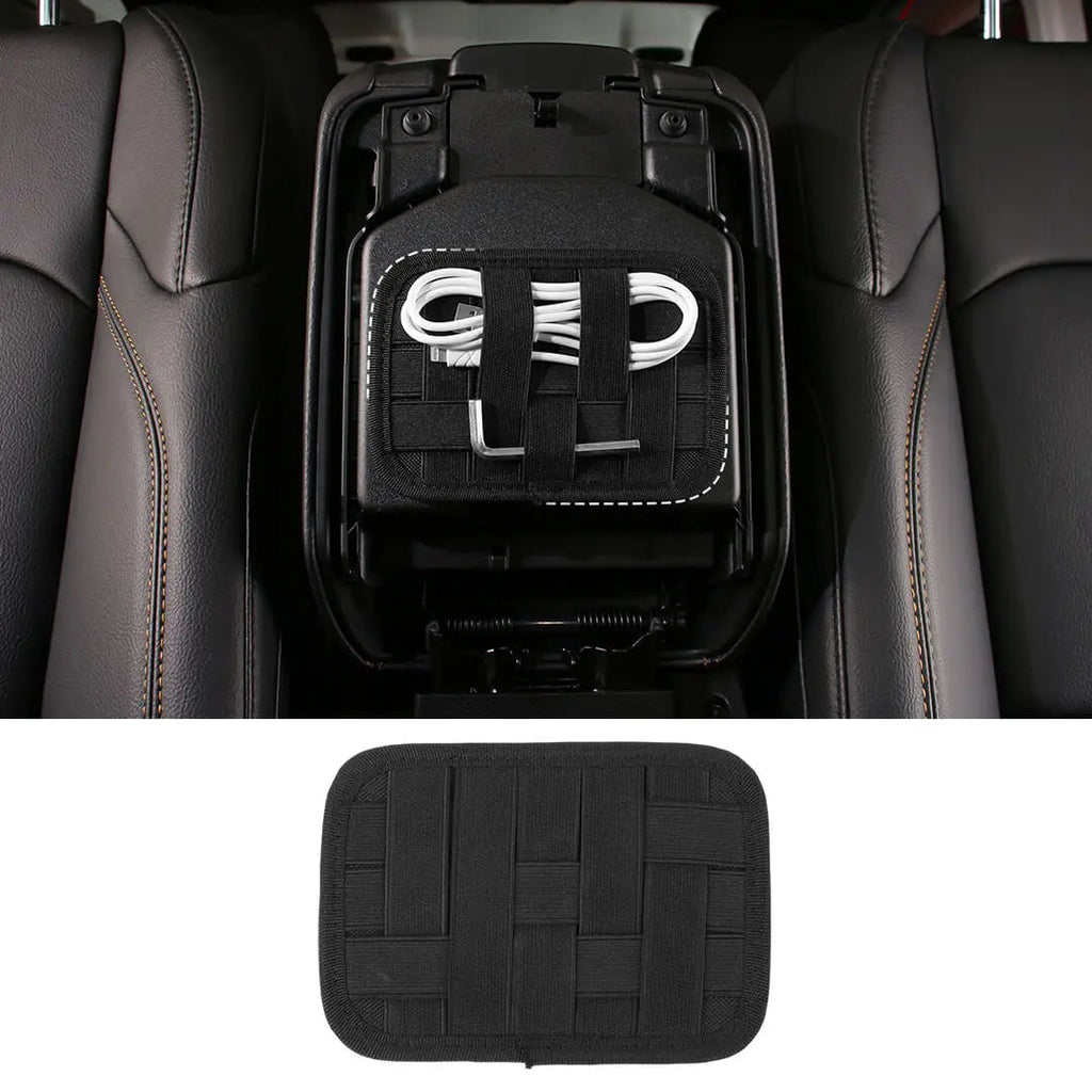 For Jeep Wrangler JK JL JT Interior Armrest Box Hanging Elastic Grid Woven Board Accessories