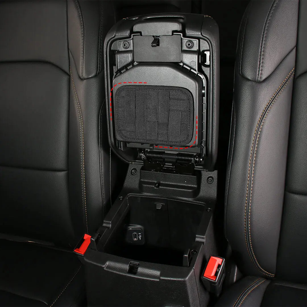 For Jeep Wrangler JK JL JT Interior Armrest Box Hanging Elastic Grid Woven Board Accessories