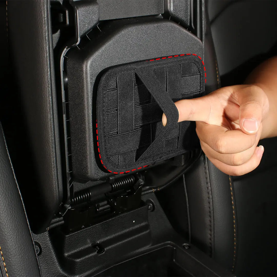 For Jeep Wrangler JK JL JT Interior Armrest Box Hanging Elastic Grid Woven Board Accessories