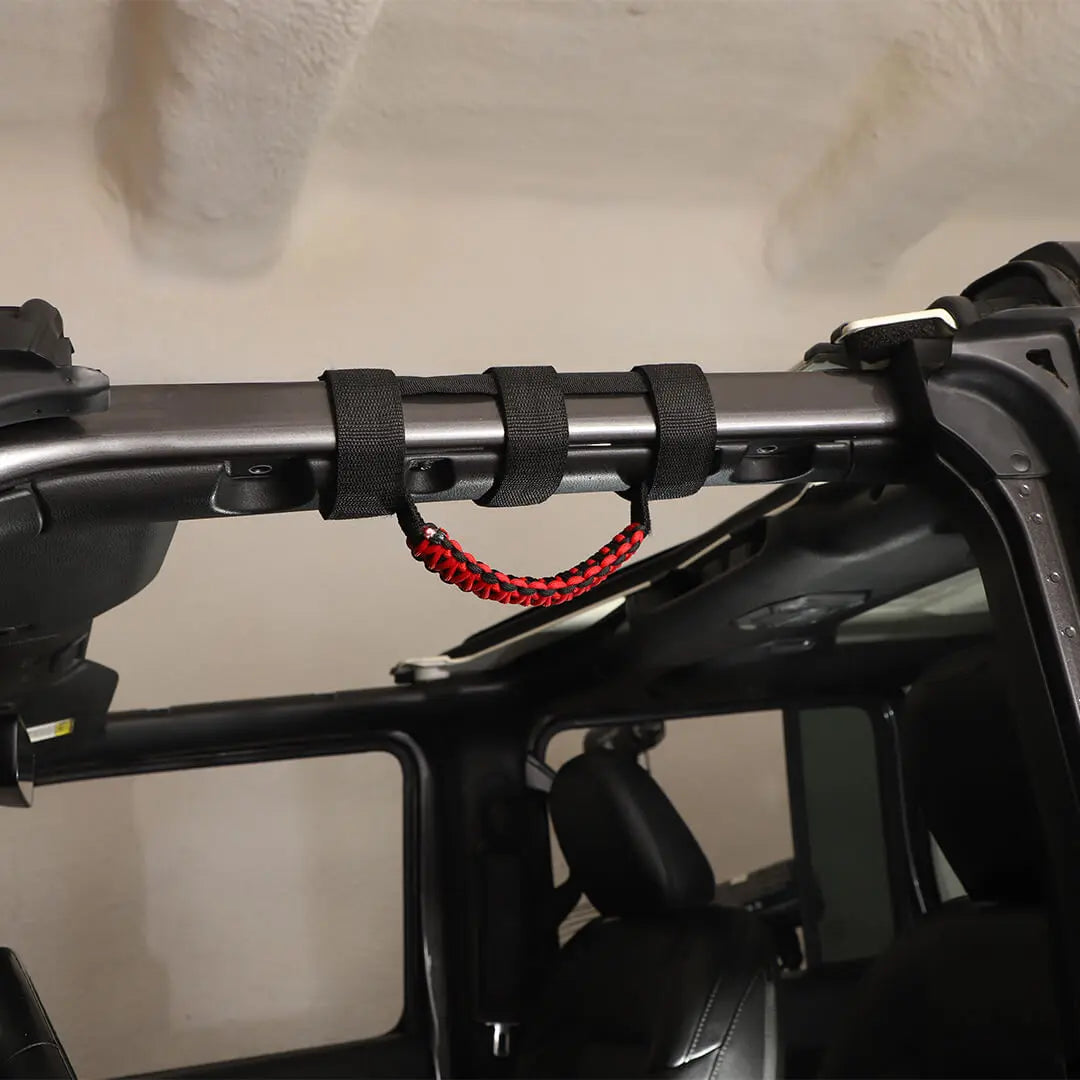 For Jeep Wrangler JK JL JT Interior Car Roll Bar Grab Handles Pull Grip w/Light Accessories (2 pcs)