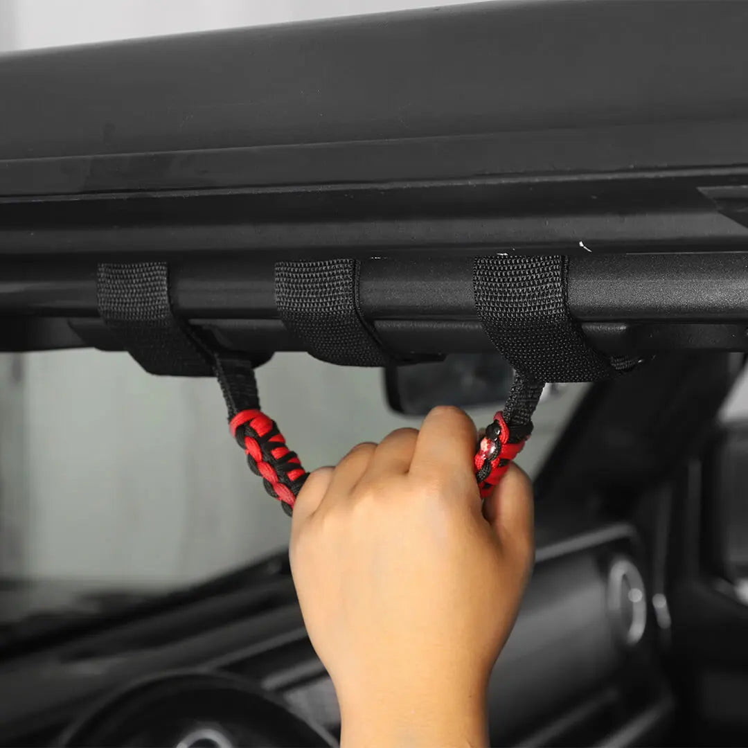 For Jeep Wrangler JK JL JT Interior Car Roll Bar Grab Handles Pull Grip w/Light Accessories (2 pcs)
