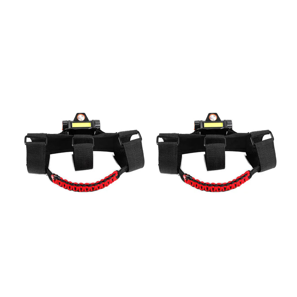 For Jeep Wrangler JK JL JT Interior Car Roll Bar Grab Handles Pull Grip w/Light Accessories (2 pcs)