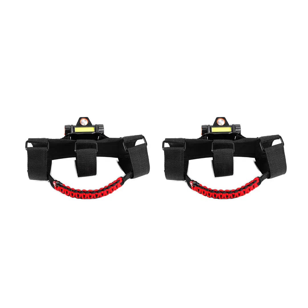 For Jeep Wrangler JK JL JT Interior Car Roll Bar Grab Handles Pull Grip w/Light Accessories (2 pcs)