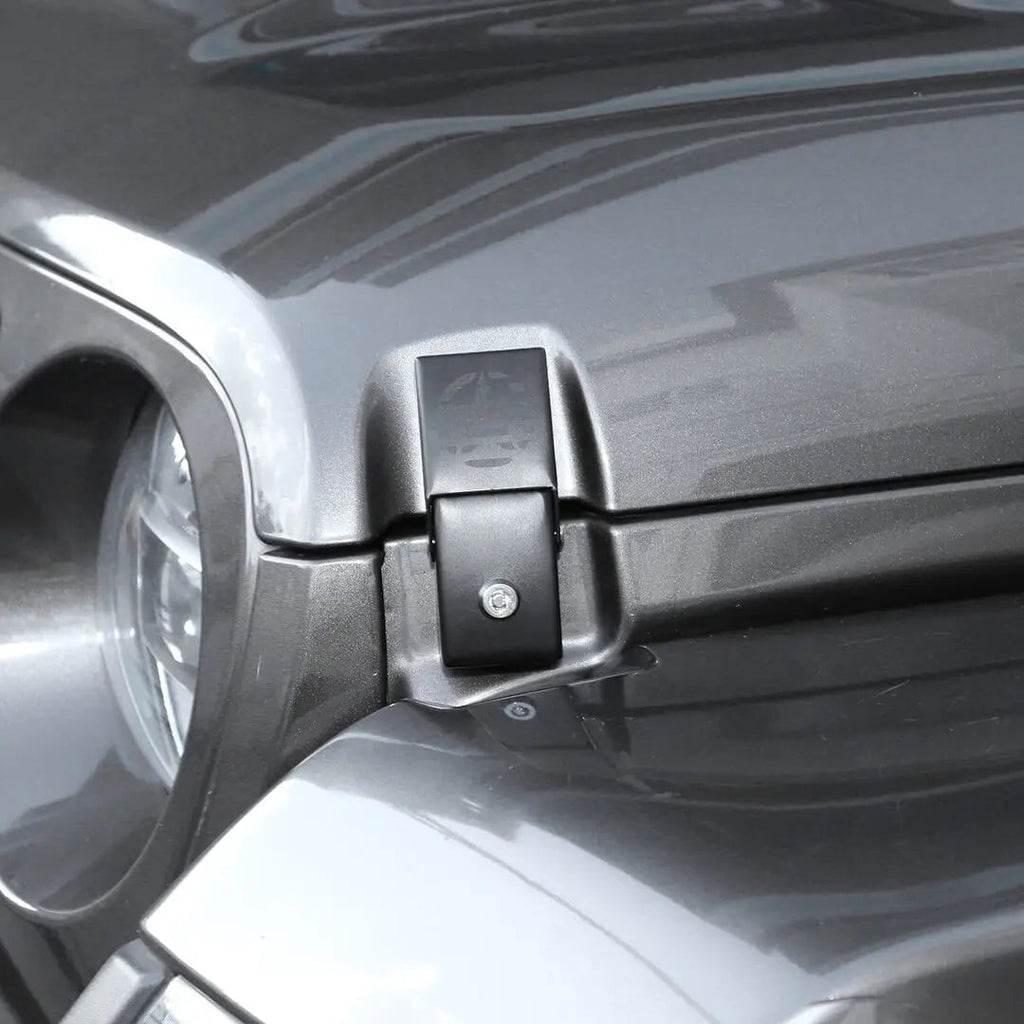 For Jeep Wrangler JK/JL/JT Lockable Hood Latches Buckle Catch Fixed (2 pcs)