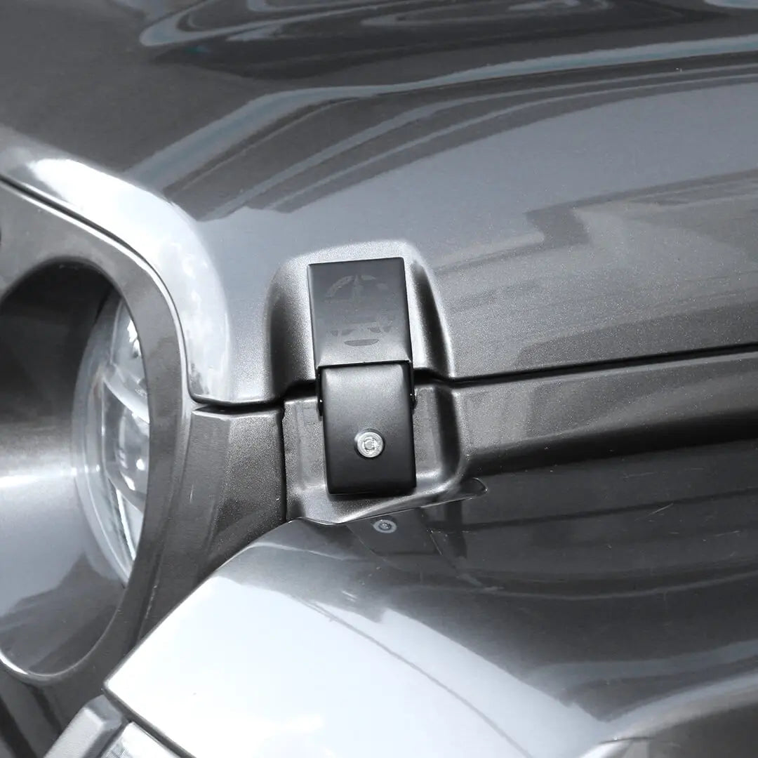 For Jeep Wrangler JK/JL/JT Lockable Hood Latches Buckle Catch Fixed (2 pcs)