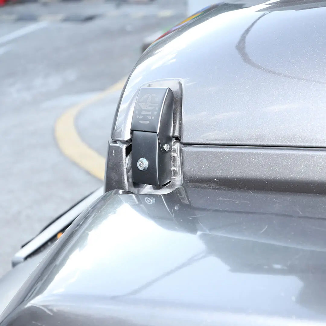 For Jeep Wrangler JK/JL/JT Lockable Hood Latches Buckle Catch Fixed (2 pcs)