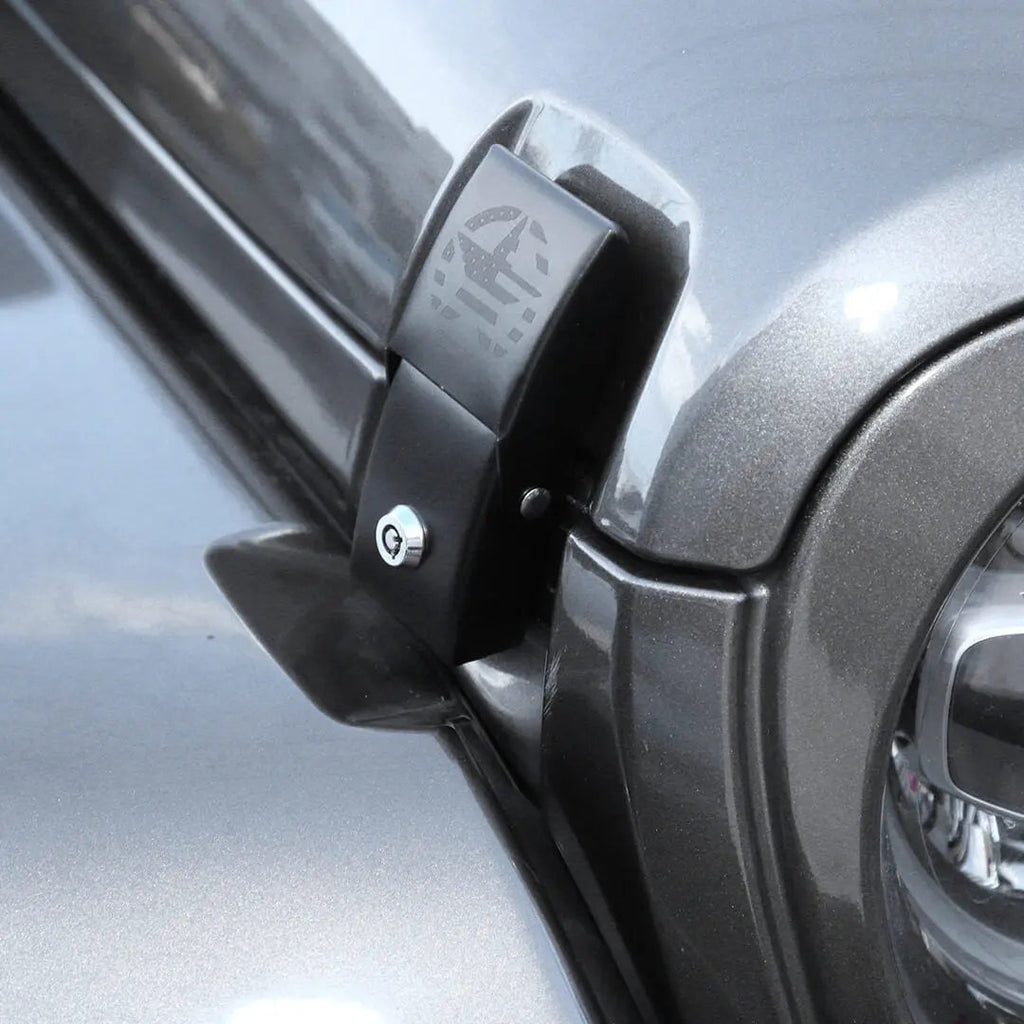 For Jeep Wrangler JK/JL/JT Lockable Hood Latches Buckle Catch Fixed (2 pcs)