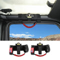 For Jeep Wrangler JK JL JT Roll Bar Paracord Grab Handles with LED Light US Flag- 2Pack
