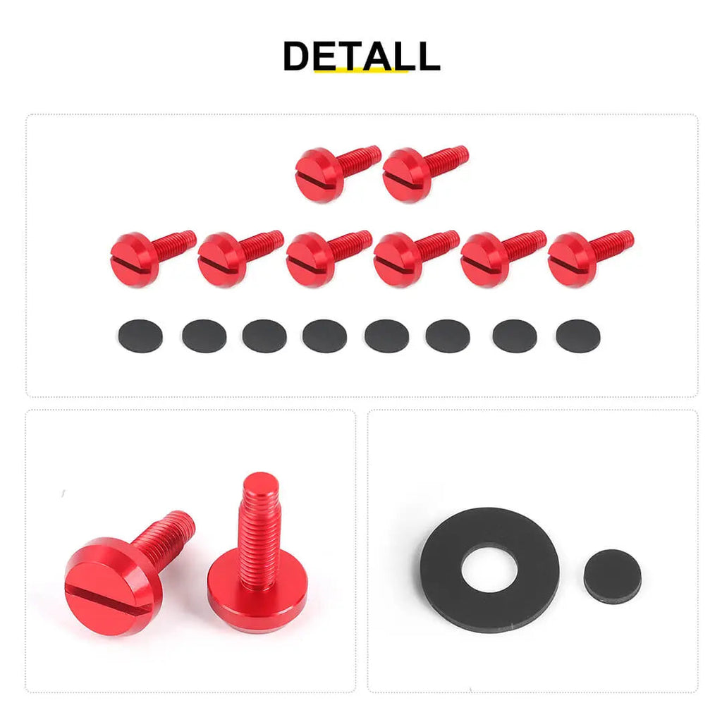 For Jeep Wrangler JK JL Rear Tailgate Spare Tire Bumper Screws Bolts Kit (8 pcs)