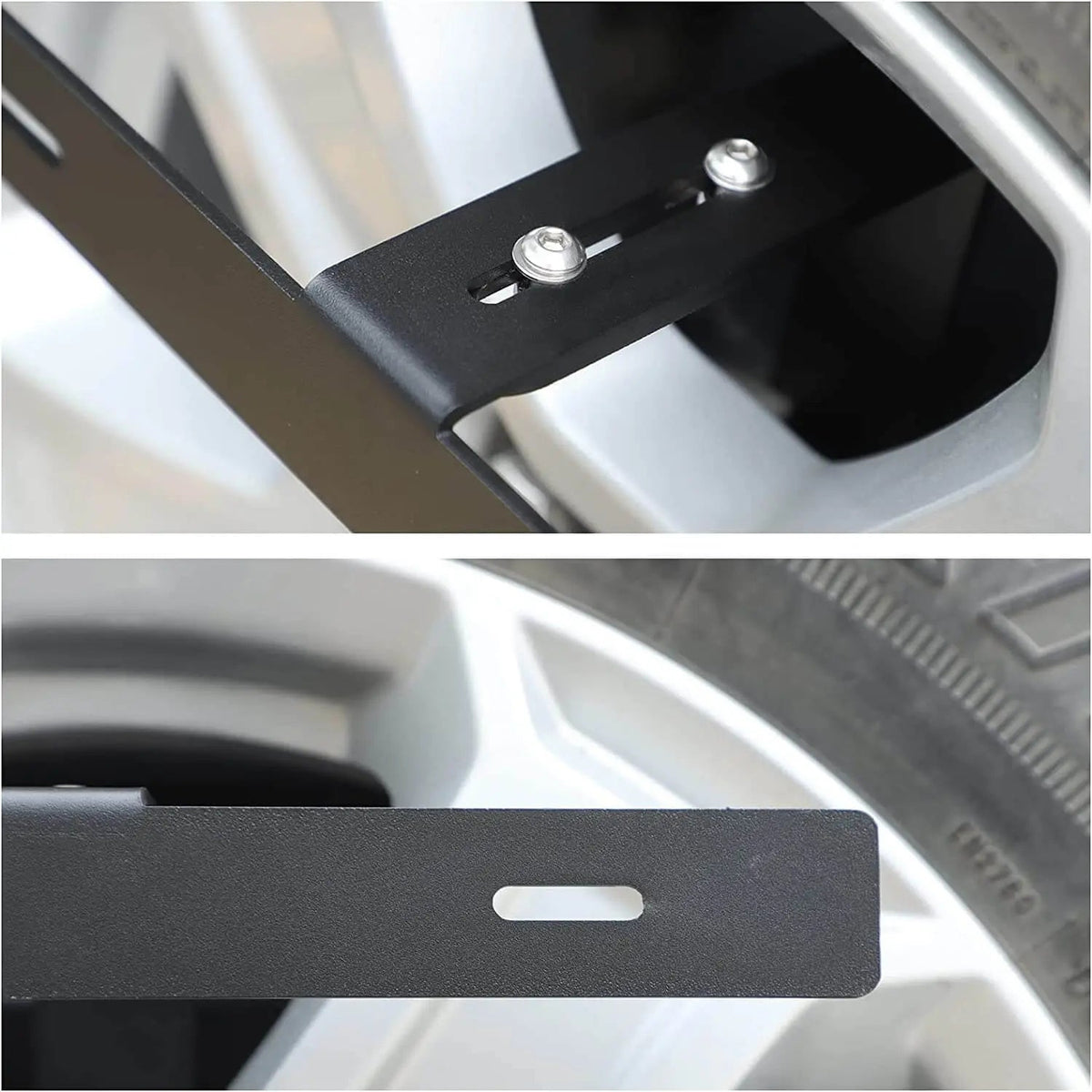 For Jeep Wrangler JK JL Spare Tire License Plate Relocation Bracket Holder Black