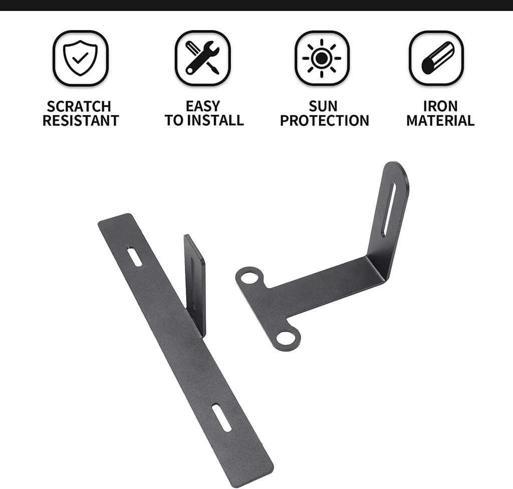 For Jeep Wrangler JK JL Spare Tire License Plate Relocation Bracket Holder Black
