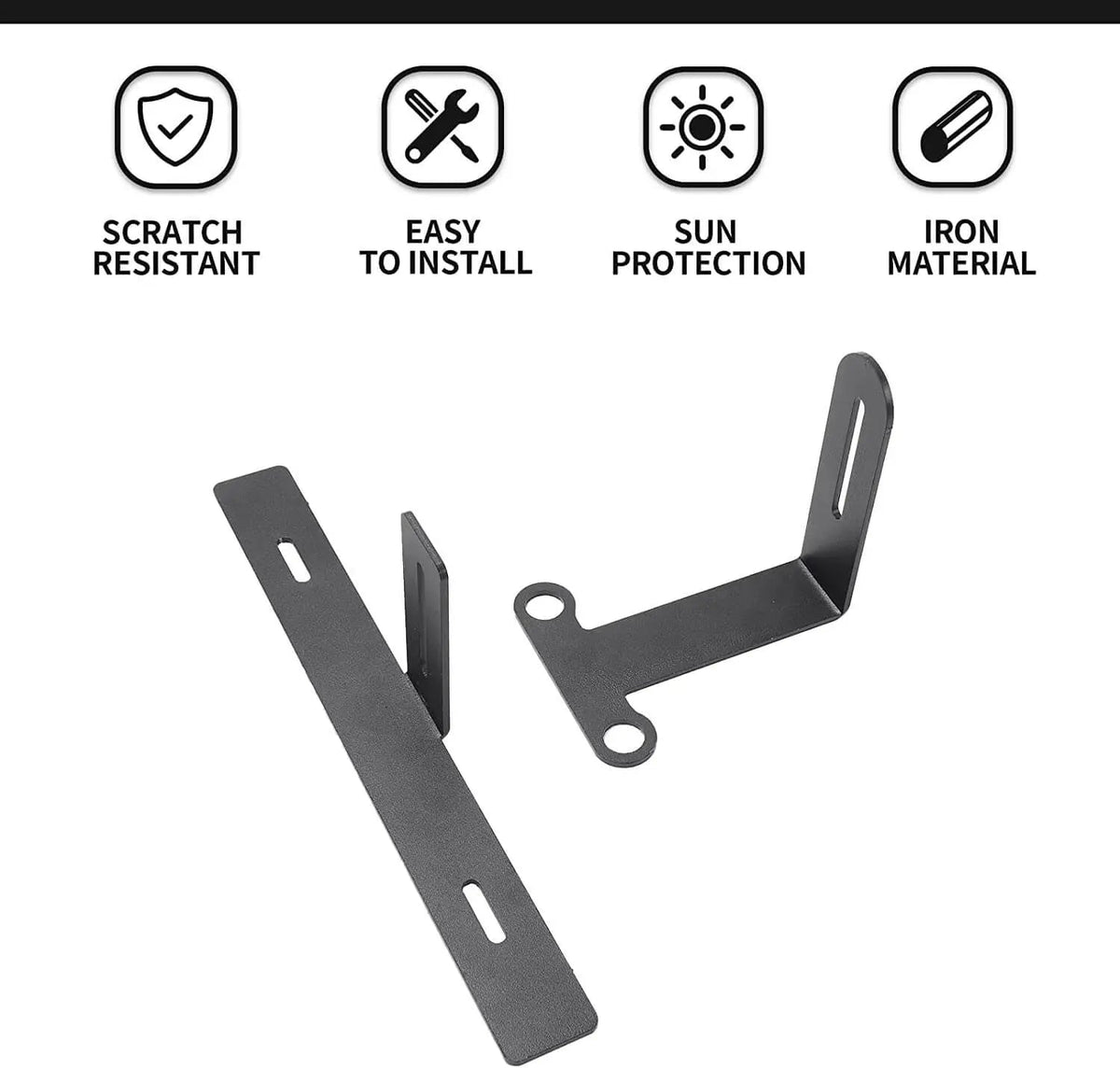 For Jeep Wrangler JK JL Spare Tire License Plate Relocation Bracket Holder Black