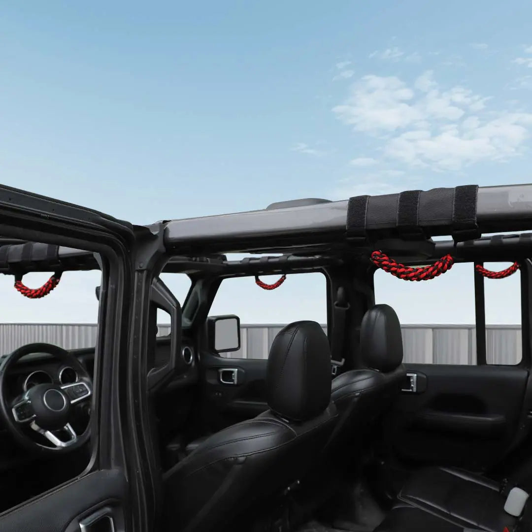 For Jeep Wrangler JK JL TJ JT Car Top Roll Bar Grip Grab Pull Handle Accessories 4 (pcs)