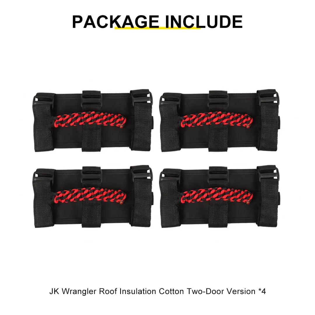 For Jeep Wrangler JK JL TJ JT Car Top Roll Bar Grip Grab Pull Handle Accessories 4 (pcs)