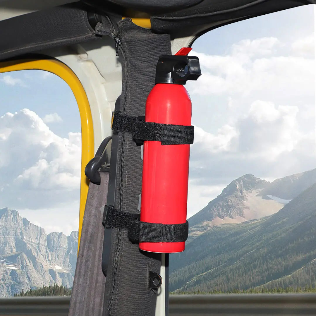 For Jeep Wrangler JK JL TJ Metal Fire Extinguisher Mount Holder Bracket Stand Accessoreis
