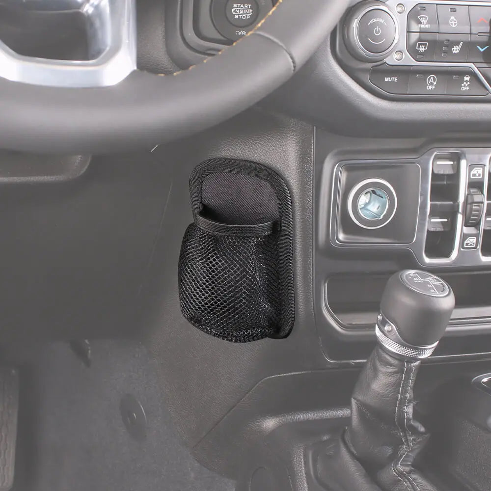 For Jeep Wrangler JK JL & Gladiator JT Car Storage Net Bag Phone Holder Pocket Seat Organizer Hanging Bag